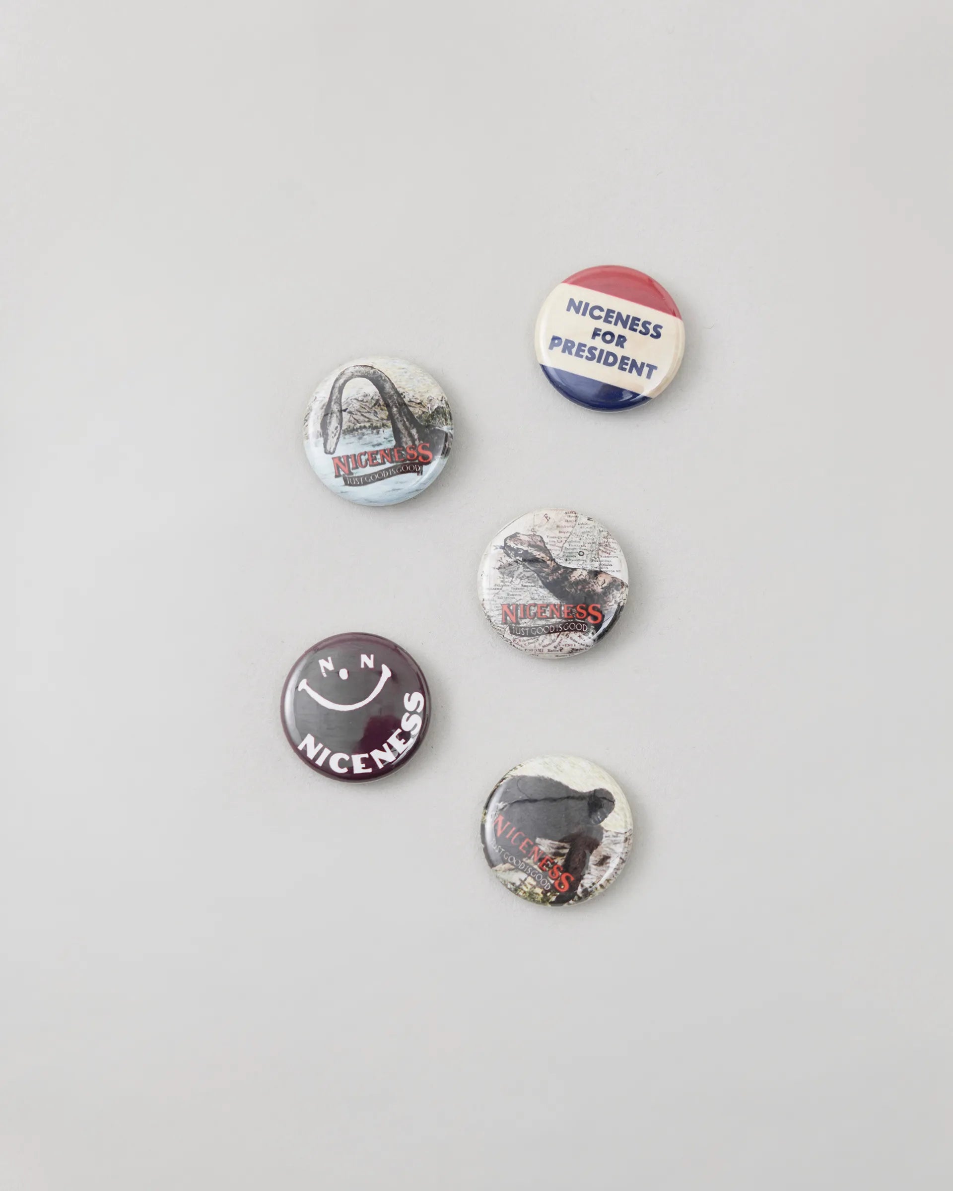 NICENESS 25AW BIRTHDAY/ Set of 4 Aluminum Badges